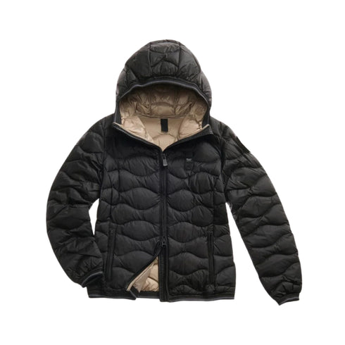 Piumino Donna Camelia con passante logo iconico e cappuccio